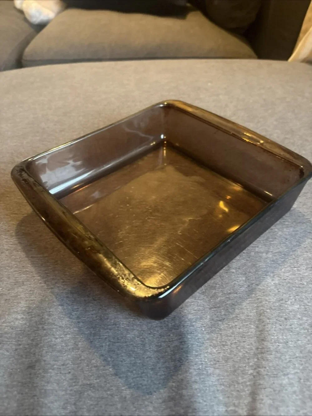 PYREX Square Brown Amber Glass Casserole Brownie Dish Baking Pan 222